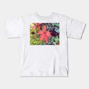 Autumn leaves in a Swiss forest Kids T-Shirt